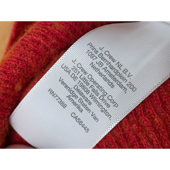 Madewell Asherton Women's S Red Sweater Wool Alpaca Henley Tunic Waffle Knit - Picture 6 of 11